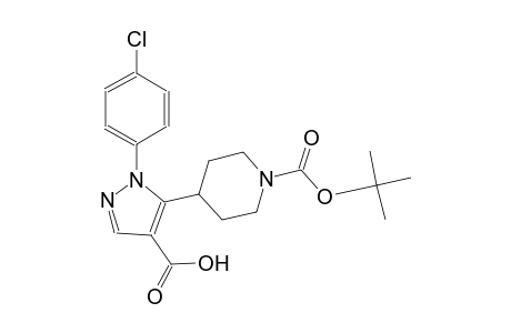 1-piperidinecarboxylic acid, 4-[4-carboxy-1-(4-chlorophenyl)-1H-pyrazol-5-yl]-, 1,1-dimethylethyl ester