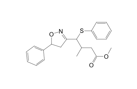 3-(1-phenylthio-2-methyl-3-methoxycarbonylpropyl)-5-phenyl-4,5-dihydroisoxazole