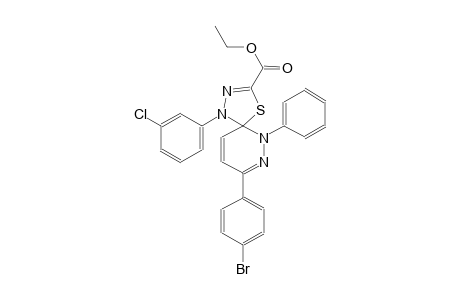 ethyl 8-(4-bromophenyl)-1-(3-chlorophenyl)-6-phenyl-4-thia-1,2,6,7-tetraazaspiro[4.5]deca-2,7,9-triene-3-carboxylate