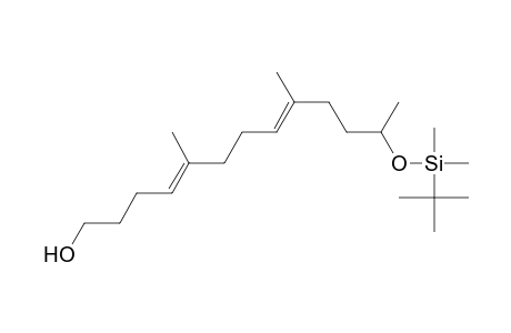 4,8-Tridecadien-1-ol, 12-[[(1,1-dimethylethyl)dimethylsilyl]oxy]-5,9-dimethyl-, (E,E)-(.+-.)-