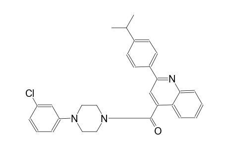 4-{[4-(3-chlorophenyl)-1-piperazinyl]carbonyl}-2-(4-isopropylphenyl)quinoline