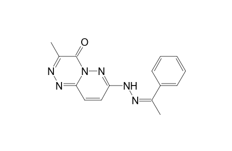 4H-Pyridazino[6,1-c][1,2,4]triazine-4,7(6H)-dione, 3-methyl-, 7-[(1-phenylethylidene)hydrazone]