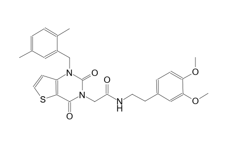 N-[2-(3,4-dimethoxyphenyl)ethyl]-2-(1-(2,5-dimethylbenzyl)-2,4-dioxo-1,4-dihydrothieno[3,2-d]pyrimidin-3(2H)-yl)acetamide