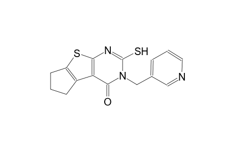 3-(3-pyridinylmethyl)-2-sulfanyl-3,5,6,7-tetrahydro-4H-cyclopenta[4,5]thieno[2,3-d]pyrimidin-4-one