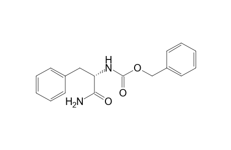 (phenylmethyl) N-[(2S)-1-azanyl-1-oxidanylidene-3-phenyl-propan-2-yl]carbamate