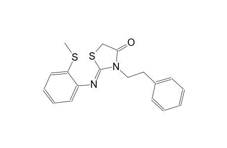 (2Z)-2-{[2-(methylsulfanyl)phenyl]imino}-3-(2-phenylethyl)-1,3-thiazolidin-4-one
