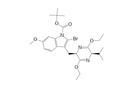 (3R,6R)-3-[[1-(tert-Butyloxycarbonyl)-2-bromo-6-methoxy-3-indolyl]methyl]-3,6-dihydro-6-isopropyl-2,5-diethoxypyrazine