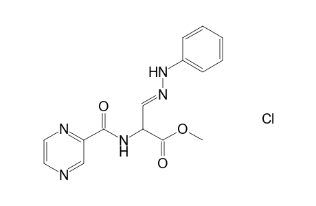 Methyl 3-(phenylhydrazono)-2-(2-pyrazinylcarbonylamino)propanoate hydrochloride