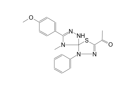 1-[8-(4-methoxyphenyl)-9-methyl-1-phenyl-4-thia-1,2,6,7,9-pentaazaspiro[4.4]nona-2,7-dien-3-yl]ethanone