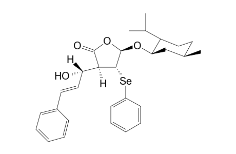 2(R)-(1'(S)-Hydroxy-1'(E)-strylmethyl)-3(R)-phenylselenyl-4(R)-(1"R),2"(S)-,5"(R)-menthyl)oxybutanolide