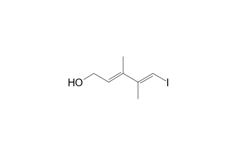 (2E,4E)-5-iodanyl-3,4-dimethyl-penta-2,4-dien-1-ol