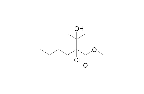 2-Chloro-2-(1-hydroxy-1-methyl-ethyl)hexanoic acid methyl ester