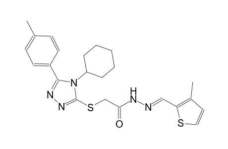 2-{[4-cyclohexyl-5-(4-methylphenyl)-4H-1,2,4-triazol-3-yl]sulfanyl}-N'-[(E)-(3-methyl-2-thienyl)methylidene]acetohydrazide