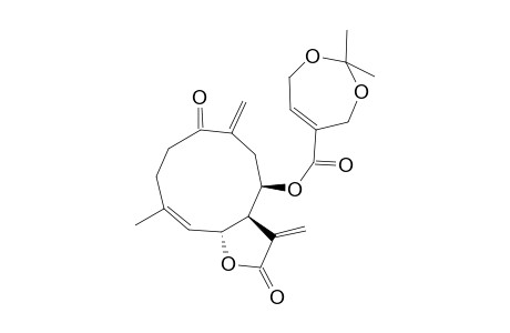 GERMACRA-4E,10(14),11(13)-TRIEN-12,6-A-OLIDE,1-OXO-8-B-(4',5'-O-ISOPROPYLIDENETIGLOYLOXY)