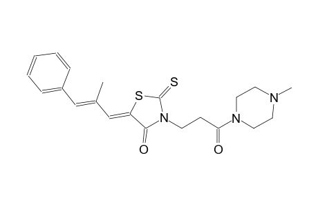 4-thiazolidinone, 5-[(2E)-2-methyl-3-phenyl-2-propenylidene]-3-[3-(4-methyl-1-piperazinyl)-3-oxopropyl]-2-thioxo-, (5Z)-