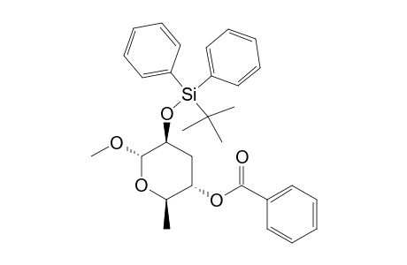 METHYL-4-O-BENZOYL-2-O-TERT.-BUTYLDIPHENYLSILYL-3,6-DIDEOXY-ALPHA-D-ARABINO-HEXOPYRANOSIDE