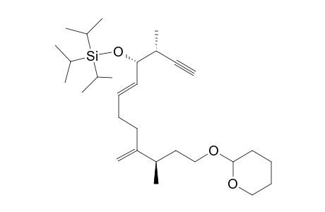 Triisopropyl[(E)-(1S,7R)-7-methyl-6-methylene-1-((R)-1-methylprop-2-ynyl)-9- ((2RS)-tetrahydropyran-2-yloxy)non-2-enyloxy]silane