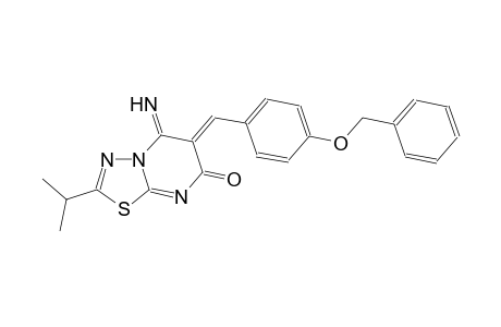 7H-[1,3,4]thiadiazolo[3,2-a]pyrimidin-7-one, 5,6-dihydro-5-imino-2-(1-methylethyl)-6-[[4-(phenylmethoxy)phenyl]methylene]-, (6Z)-