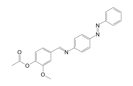 2-Methoxy-4-[(E)-((4-[(E)-phenyldiazenyl]phenyl)imino)methyl]phenyl acetate