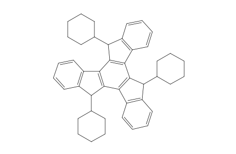 syn-5,10,15-Tris(cyclohexyl)-10,15-dihydro-5H-diindeno[1,2-a;1',2'-c]fluorene