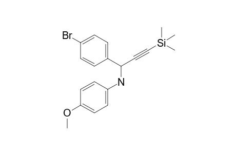 [1-(4-bromophenyl)-3-trimethylsilyl-prop-2-ynyl]-(4-methoxyphenyl)amine
