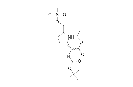 Ethyl (R)-2-[5-(methanesulfoxymethyl)pyrrolidin-2-ylidene]-2-(tert-butoxycarbonylamino)acetate