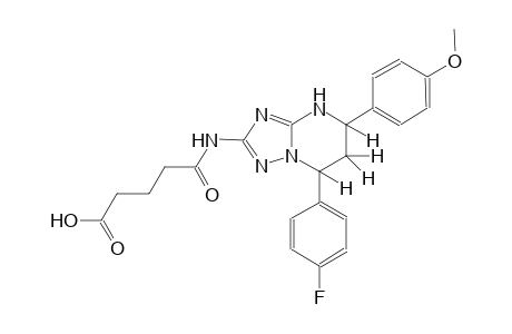 5-{[7-(4-fluorophenyl)-5-(4-methoxyphenyl)-4,5,6,7-tetrahydro[1,2,4]triazolo[1,5-a]pyrimidin-2-yl]amino}-5-oxopentanoic acid
