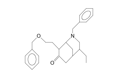 2-Benzyl-8.alpha.-(2-benzyloxy-ethyl)-4.beta.-ethyl-2-aza-bicyclo(3.3.1)nonan-7-one