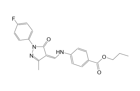 propyl 4-({(Z)-[1-(4-fluorophenyl)-3-methyl-5-oxo-1,5-dihydro-4H-pyrazol-4-ylidene]methyl}amino)benzoate