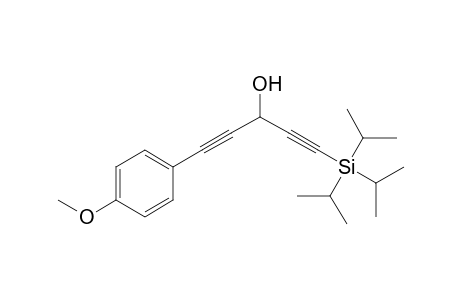 1-[p-Methoxyphenyl]-5-(tri-isopropylsilyl)penta-1,4-diyn-3-ol