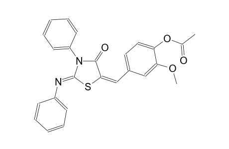 4-thiazolidinone, 5-[[4-(acetyloxy)-3-methoxyphenyl]methylene]-3-phenyl-2-(phenylimino)-, (2Z,5E)-