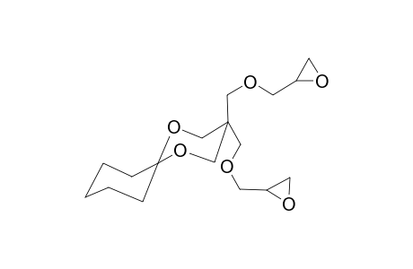 5,5-bis[3'-(2"-Oxacyclopropyl)-2'-oxapropyl)-2-spiro[cyclohexano]-1,3-dioxacyclohexane