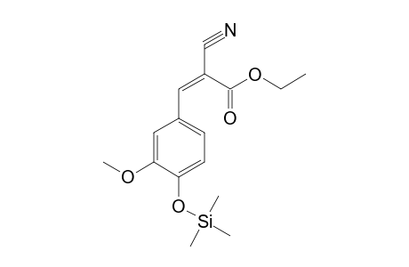 Ethyl 2-cyano-3-(4-hydroxy-3-methoxyphenyl)prop-2-enoate TMS