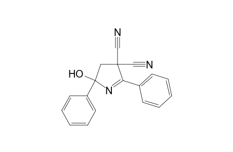 4,5-Dihydro-5-hydroxy-2,5-diphenyl-3H-pyrrole-3,3-dicarbonitrile