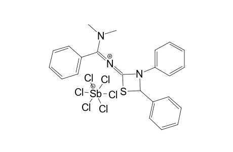 N(2)-(3,4-DIPHENYL-1,3-THIAZETIDIN-2-YLIDENE)-N(1),N(1)-DIMETHYLBENZAMIDINIUM-HEXACHLOROANTIMONATE