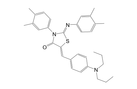 (2Z,5Z)-3-(3,4-dimethylphenyl)-2-[(3,4-dimethylphenyl)imino]-5-[4-(dipropylamino)benzylidene]-1,3-thiazolidin-4-one