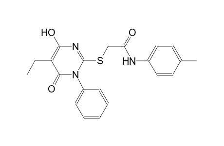 acetamide, 2-[(5-ethyl-1,6-dihydro-4-hydroxy-6-oxo-1-phenyl-2-pyrimidinyl)thio]-N-(4-methylphenyl)-