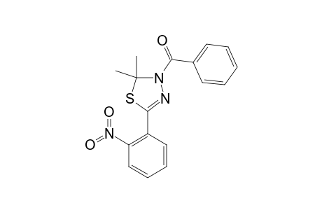 3-PHENYLCARBONYL-5-(2-NITROPHENYL)-2,2-DIMETHYL-2,3-DIHYDRO-1,3,4-THIADIAZOLE