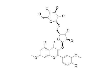 RHAMNAZIN-3-O-BETA-GLUCOPYRANOSYL-(1->5)-ALPHA-ARABINOFURANOSIDE