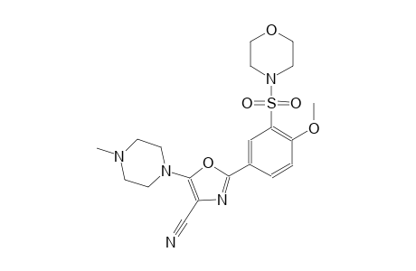 4-oxazolecarbonitrile, 2-[4-methoxy-3-(4-morpholinylsulfonyl)phenyl]-5-(4-methyl-1-piperazinyl)-