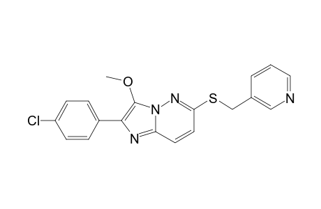 2-(4-Chlorophenyl)-3-methoxy-6-(3-pyridinylmethylthio)imidazo[1,2-b]pyridazine