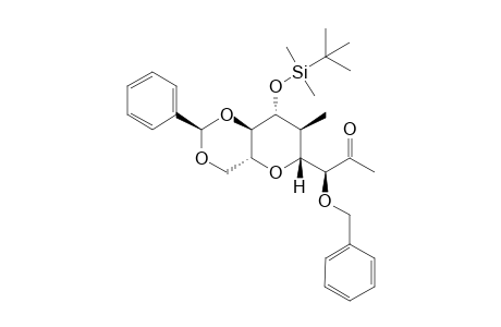 2-(2-Oxo-1-benzyloxypropyl)-3-methyl-4-(tert-butyldimethylsilyloxy)-6-phenyltetrahydropyrano[d][1,3]dioxaine
