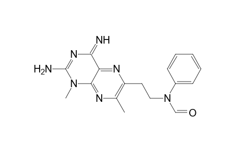 2-Amino-6-[N'-(formyl)anilino]ethyl-1,7-dimethylpteridin-4-(1H)-imine