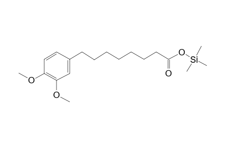 (3,4-Dimethoxyphenyl)octanoic acid, tms