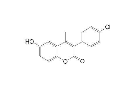 2H-1-benzopyran-2-one, 3-(4-chlorophenyl)-6-hydroxy-4-methyl-