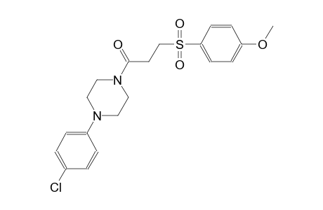 1-(4-chlorophenyl)-4-{3-[(4-methoxyphenyl)sulfonyl]propanoyl}piperazine