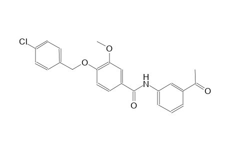 benzamide, N-(3-acetylphenyl)-4-[(4-chlorophenyl)methoxy]-3-methoxy-