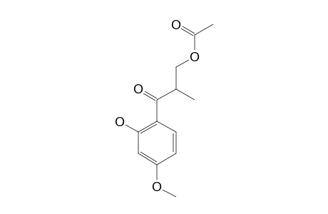 (+)-3-ACETOXY-1-(2-HYDROXY-4-METHOXYPHENYL)-2-METHYL-PROPANONE