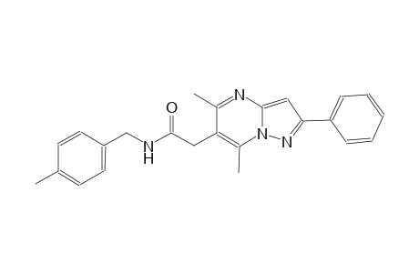 pyrazolo[1,5-a]pyrimidine-6-acetamide, 5,7-dimethyl-N-[(4-methylphenyl)methyl]-2-phenyl-