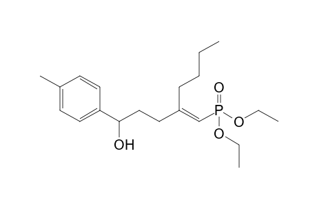 (E)-Diethyl 2-(3-hydroxy-3-(p-tolyl)propyl)hex-1-enylphosphonate